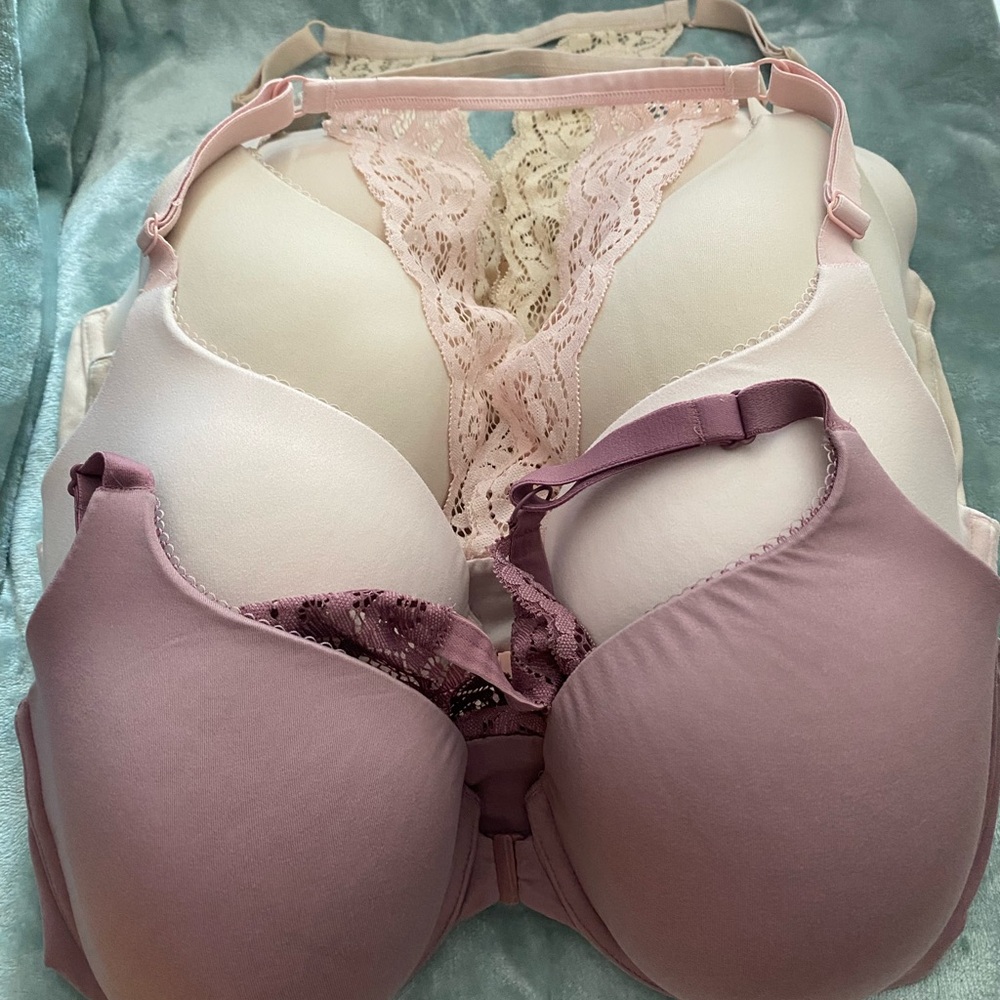Victoria's Secret Pink and Cream Bra Collection 36DD